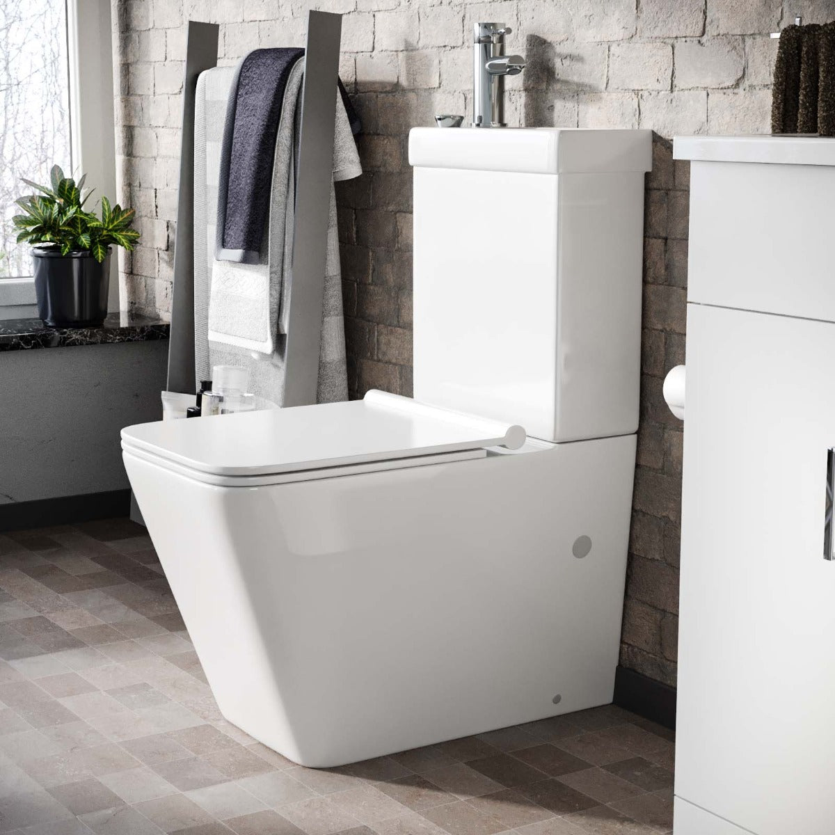 Nova 2 in 1 Combo Toilet and Basin Space Saver Unit  and Basin tap