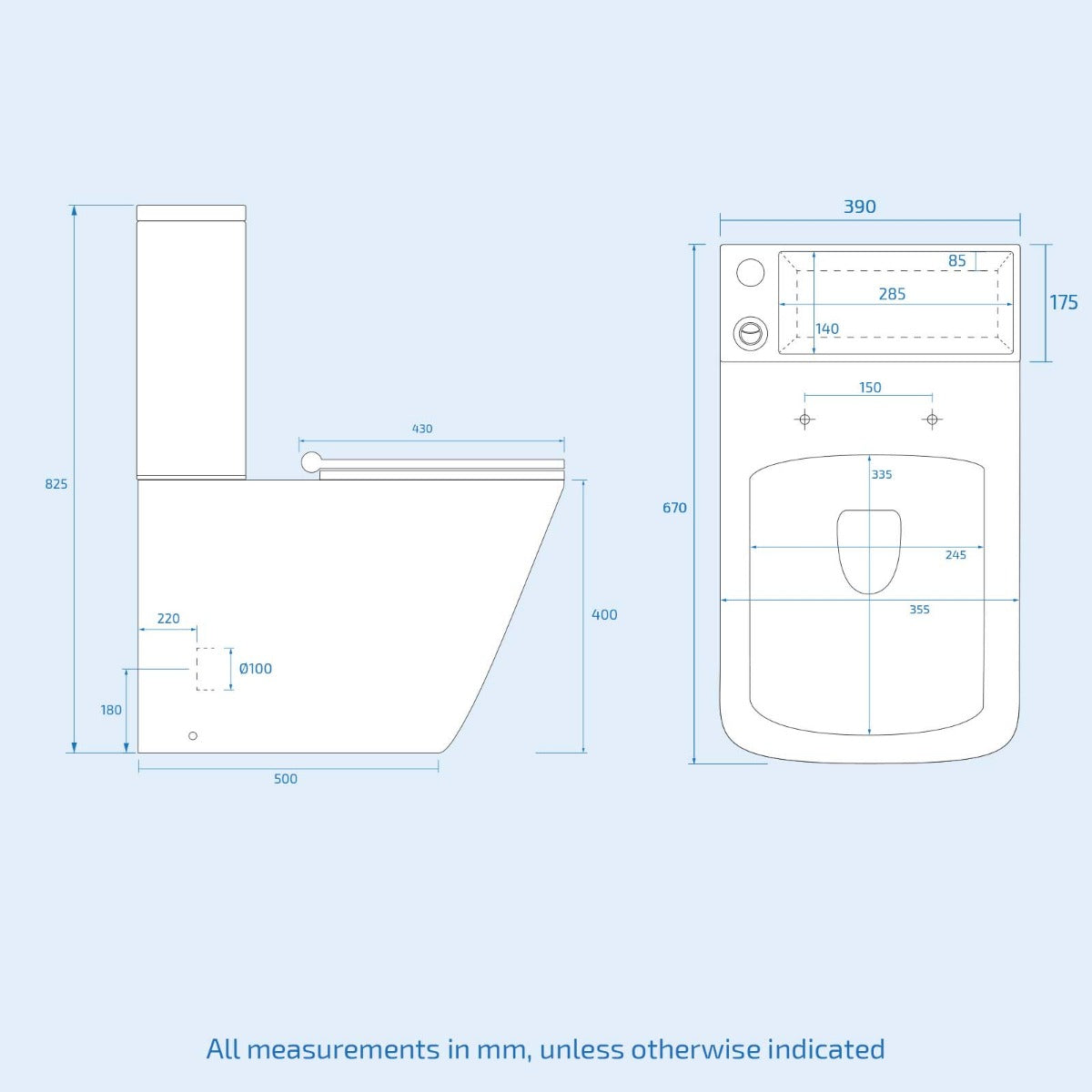 Nova 2 in 1 Combo Toilet and Basin Cloakroom Space Saver Unit  and Basin Tap and Waste