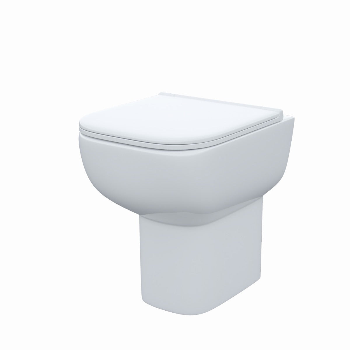 Comfort Height Rimless Back To Wall Pan & Soft Toilet Seat