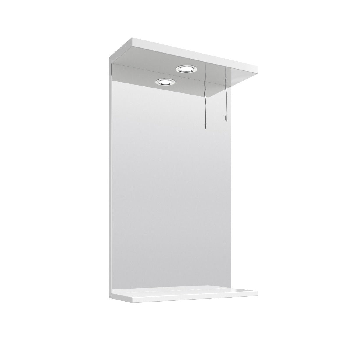 Ellen Premier Mayford Gloss White 450mm Mirror With Light Canopy