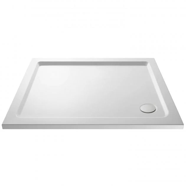 Bi Fold 1000 x 760mm Chrome Framed Shower Door Enclosure 6mm Tempered Glass, Tray & Waste