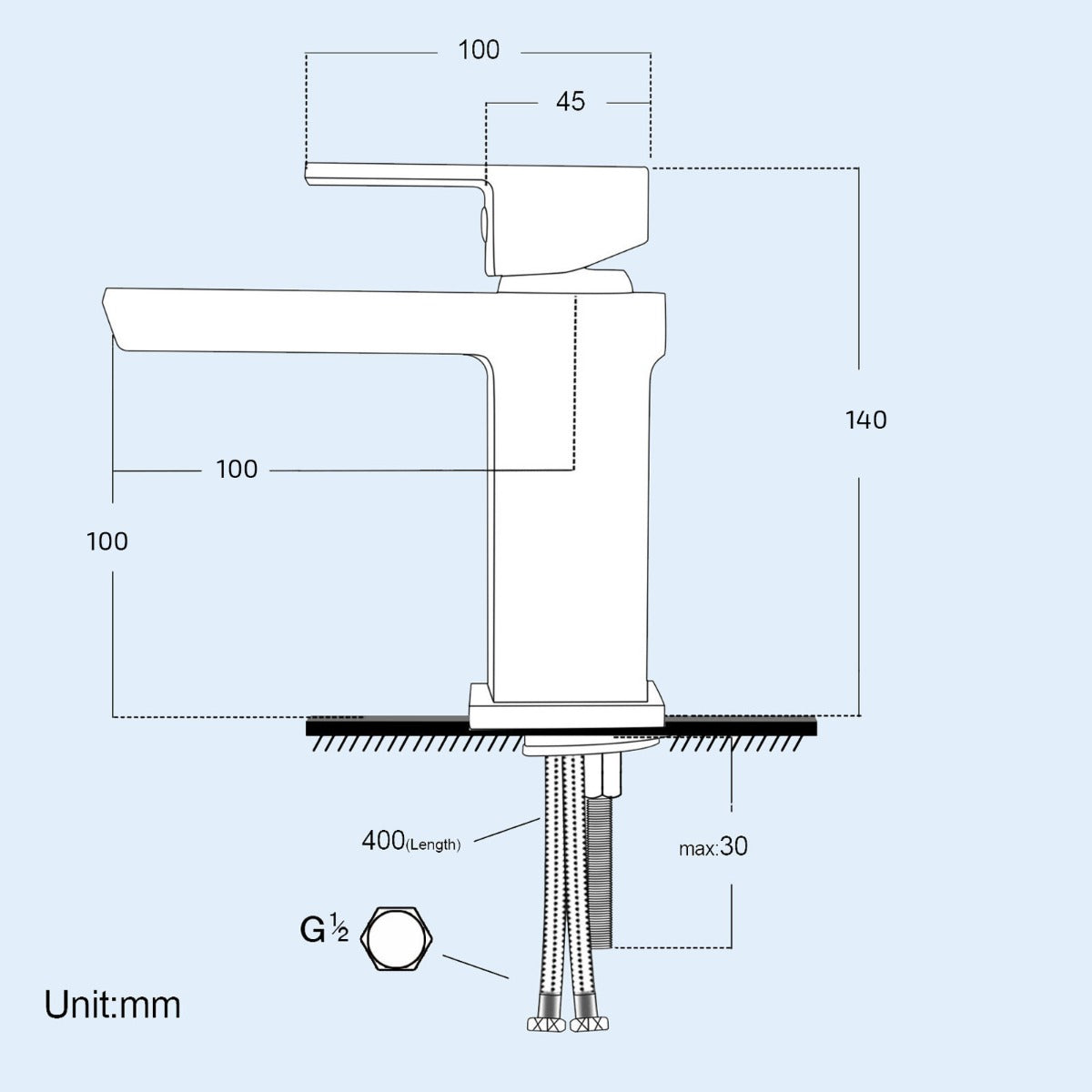 Merton 600mm White Basin Vanity Unit and Tap Set with Free Waste