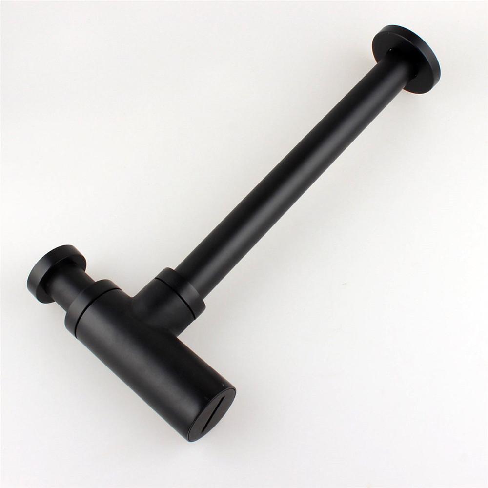 Premium Matte Black Universal Standard Bathroom Basin Sink Bottle Trap Waste