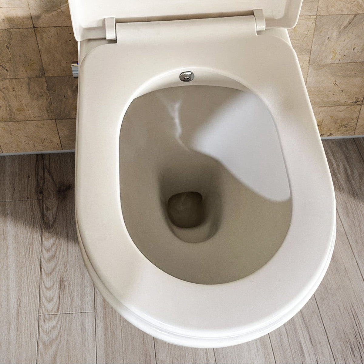 Rimless Comfort Height Back To Wall Toilet With Integrate Hot Cold Bidet