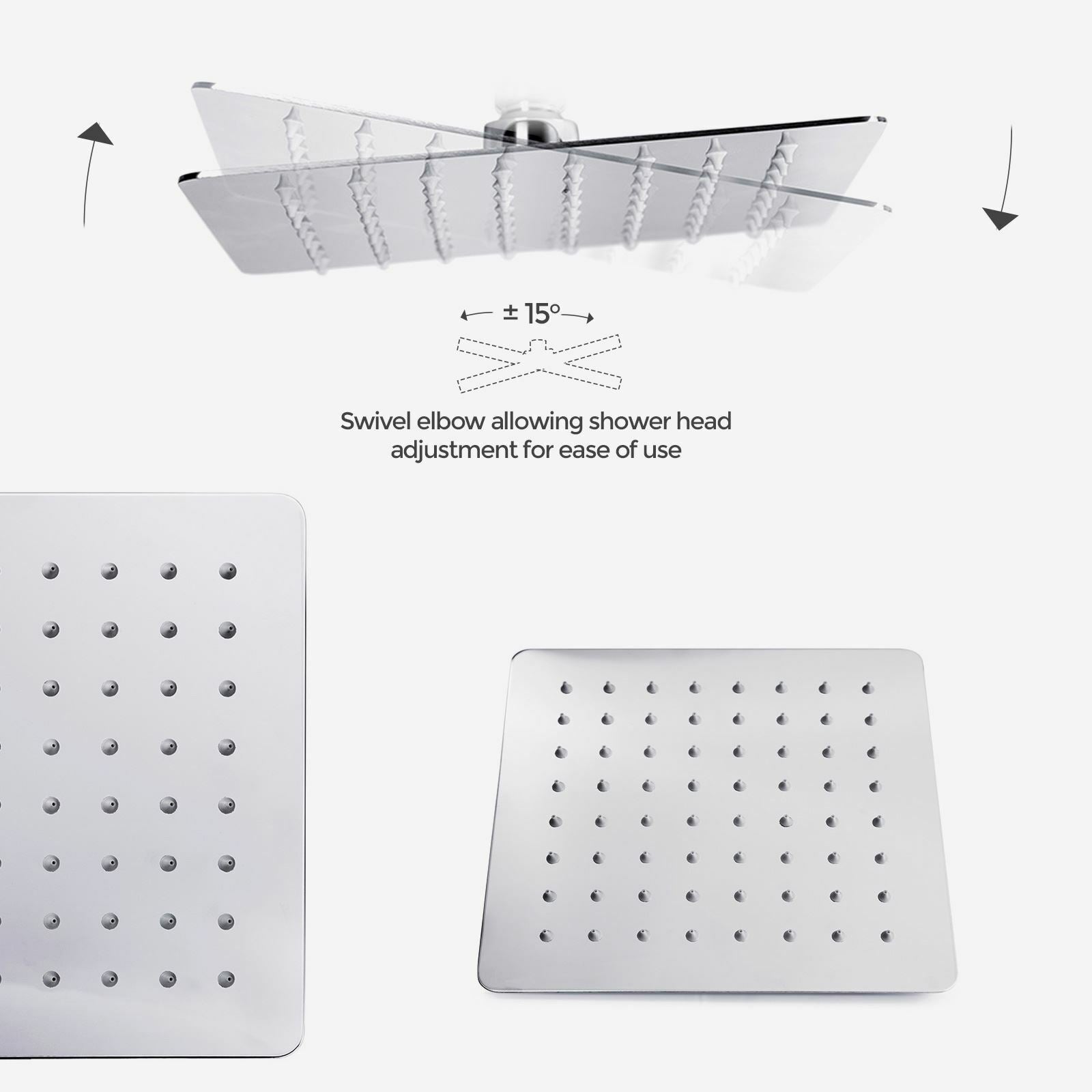 Slim 2 Dial 1 Way Concealed Square Thermostatic Shower Mixer