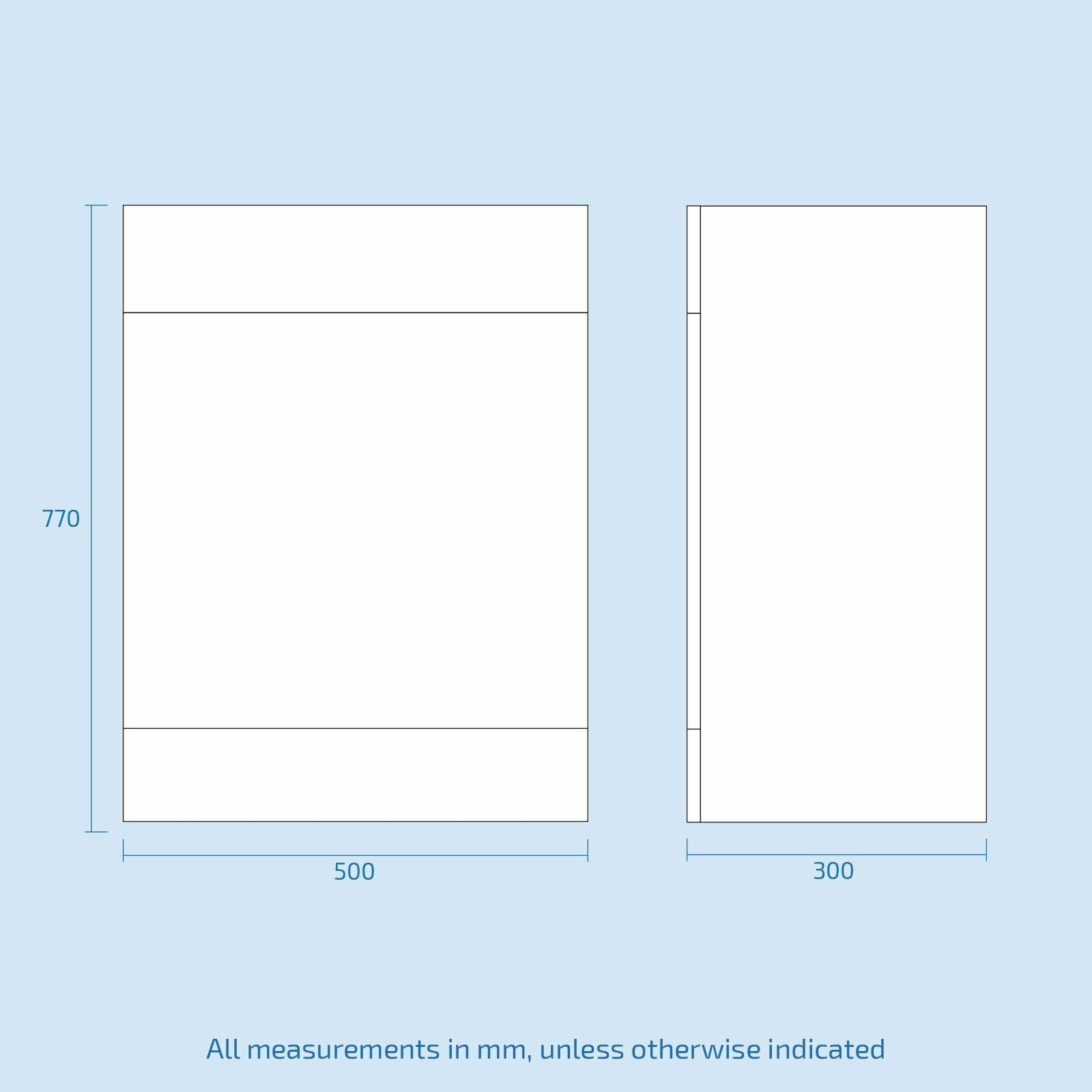 Ellen 550mm White Cloakroom Basin Vanity Sink WC Unit & Modern BTW Toilet Flat Pack