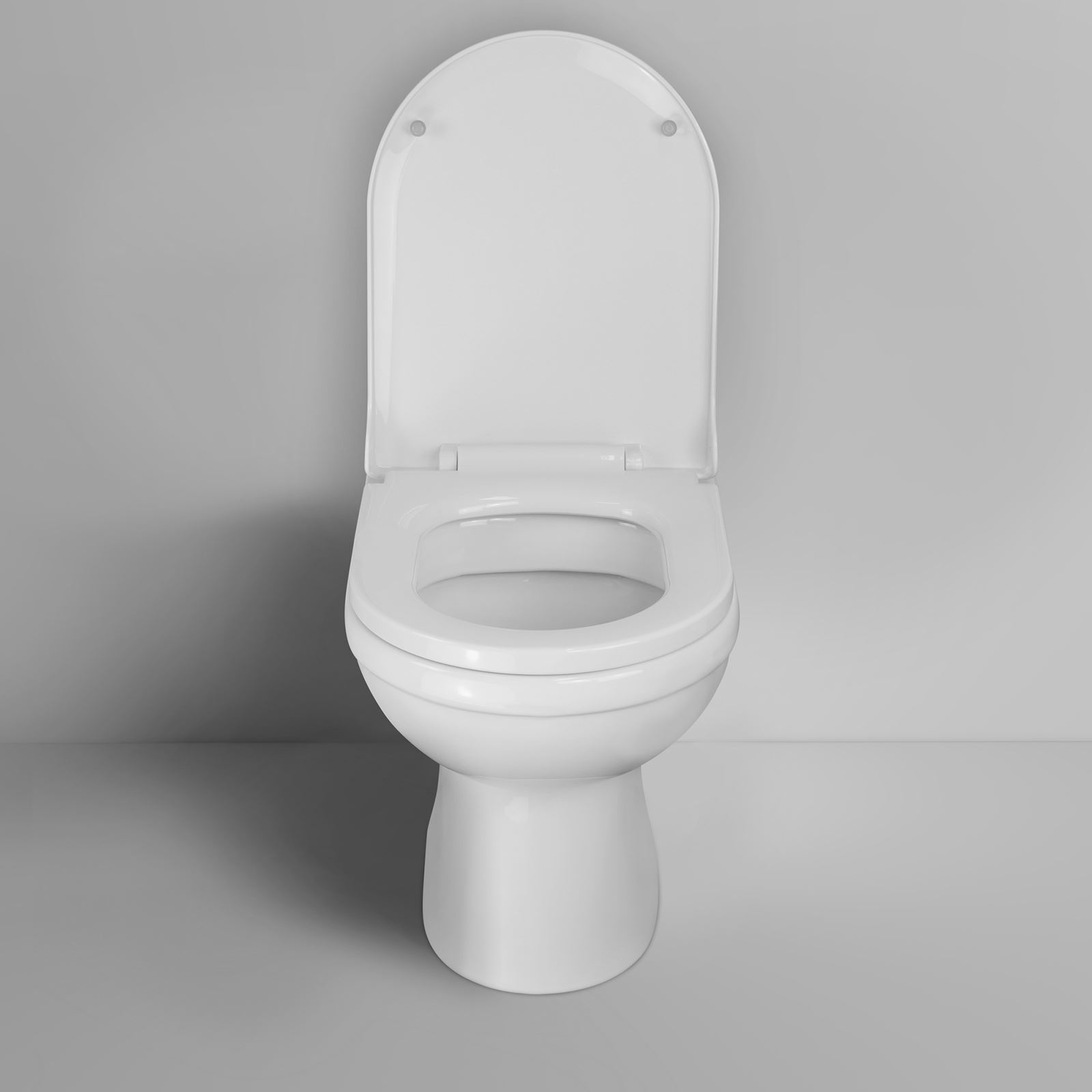 Dene 1100 mm White P Shape Bathroom RH Vanity Suite Unit BTW Toilet White Square