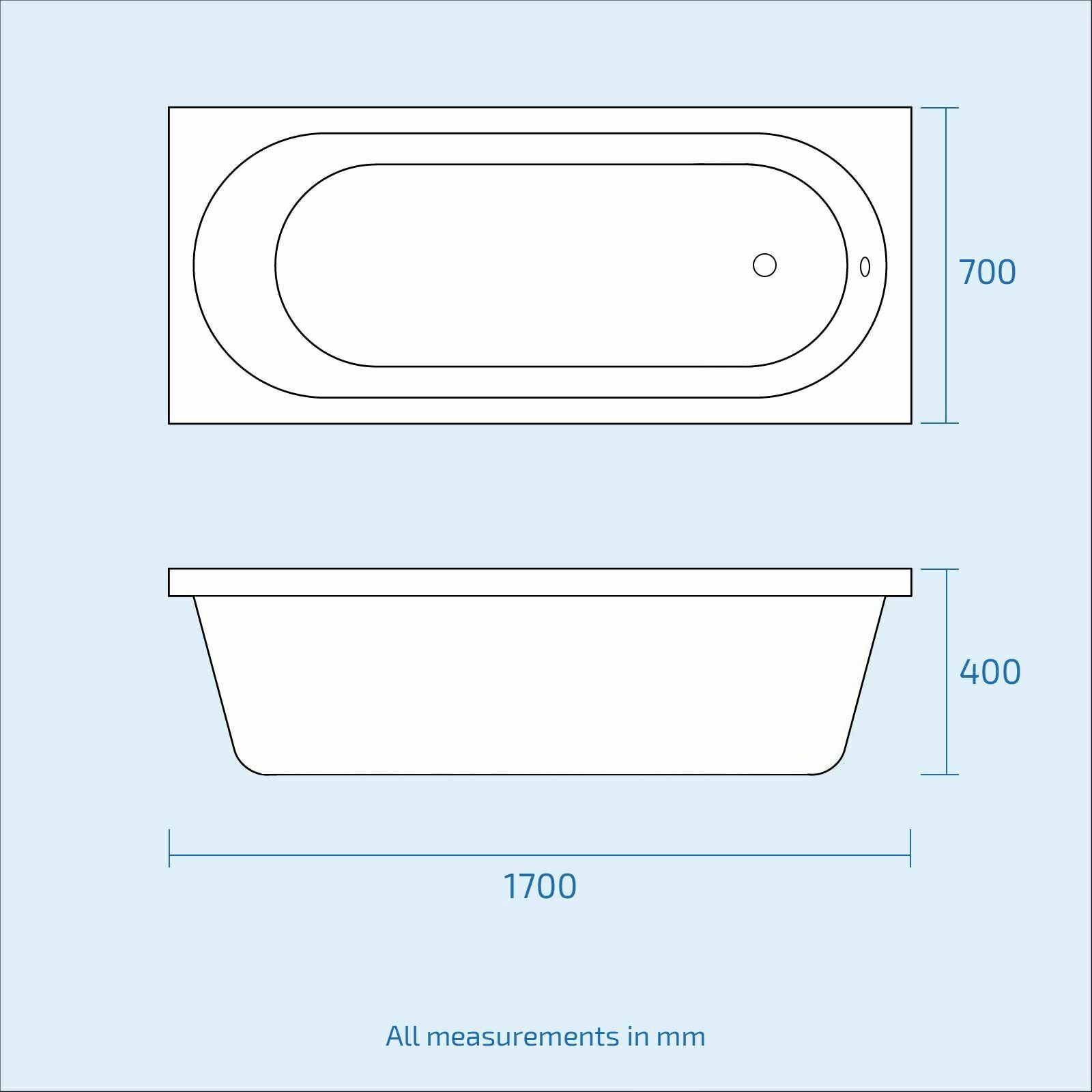 Senore 1700mm Straight Bath Vanity Basin Unit & Close Coupled Toilet White