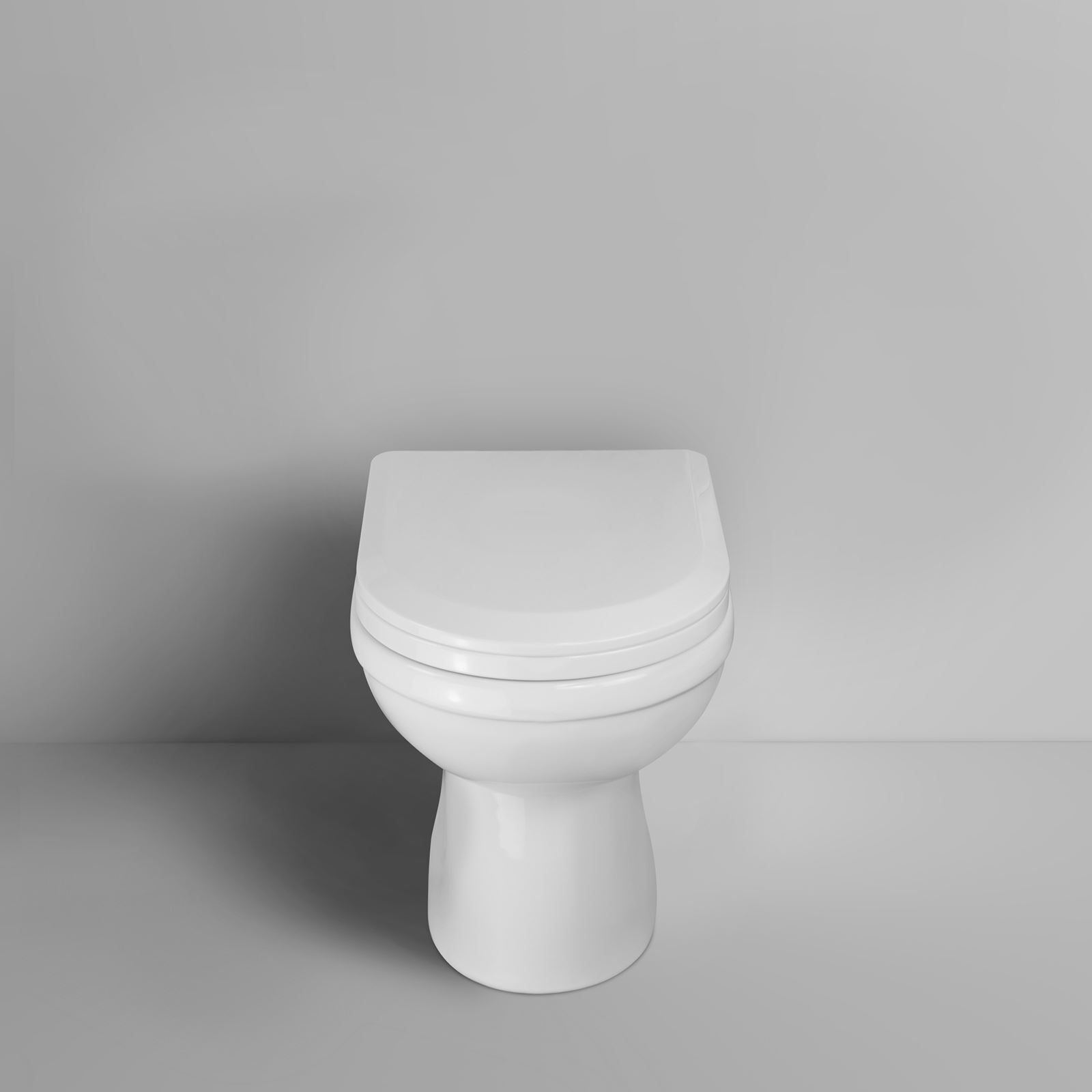 Dene 1100 mm White P Shape Bathroom LH Vanity Suite Unit BTW Toilet White Square