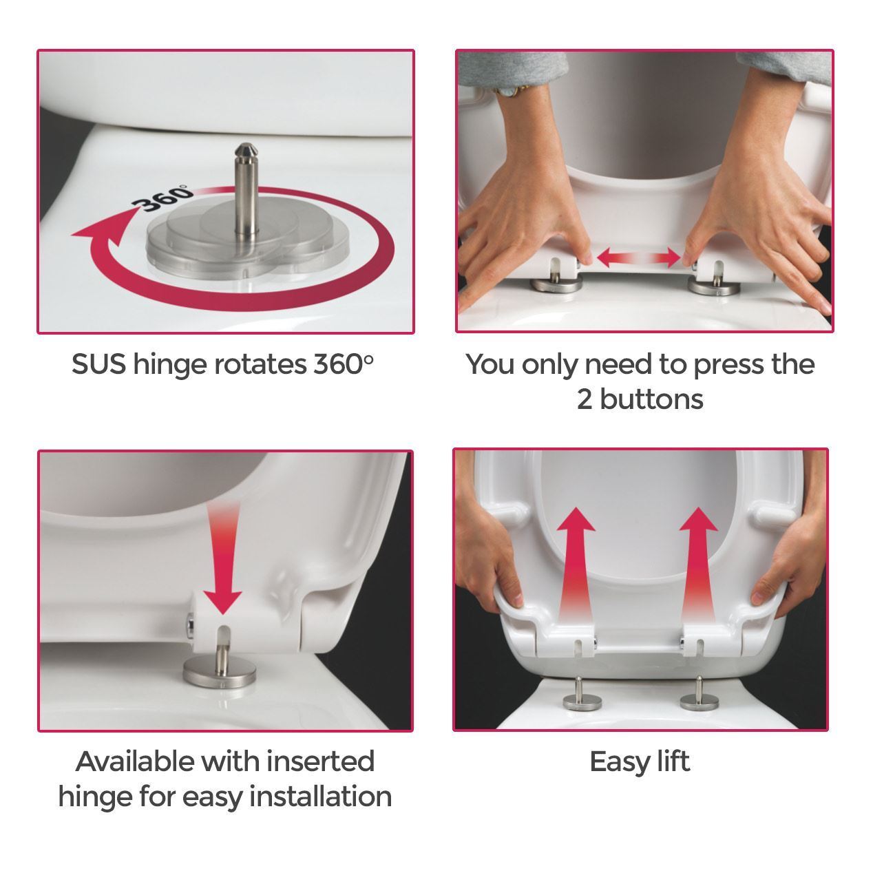 Dene 1100 mm White P Shape Bathroom LH Vanity Suite Unit BTW Toilet White Square