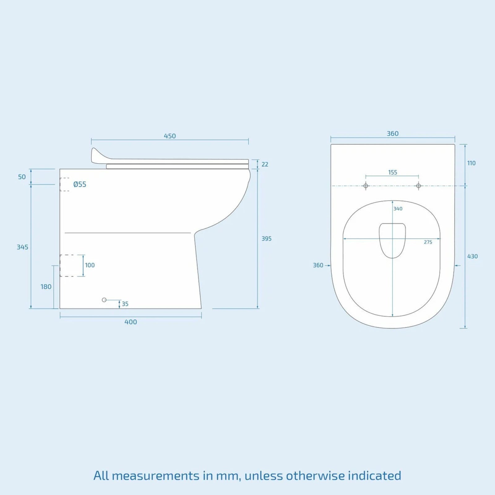 Dene 1100mm RH White Basin Vanity Flat Pack, WC Unit and BTW Toilet