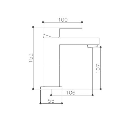 Cube Square Freestanding Bath Shower Mixer Tap, Basin Sink Mixer Tap & Push Button Slotted Basin Waste Set