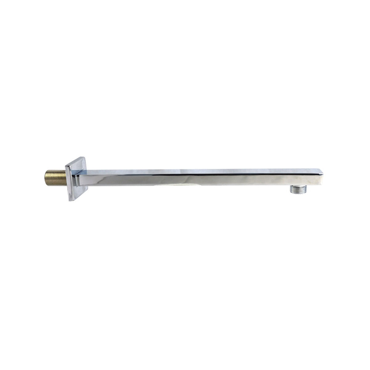 Dunn 250mm Chrome  Thin Square Brass Rectangle Swivel Shower Head + 300mm Wall Arm