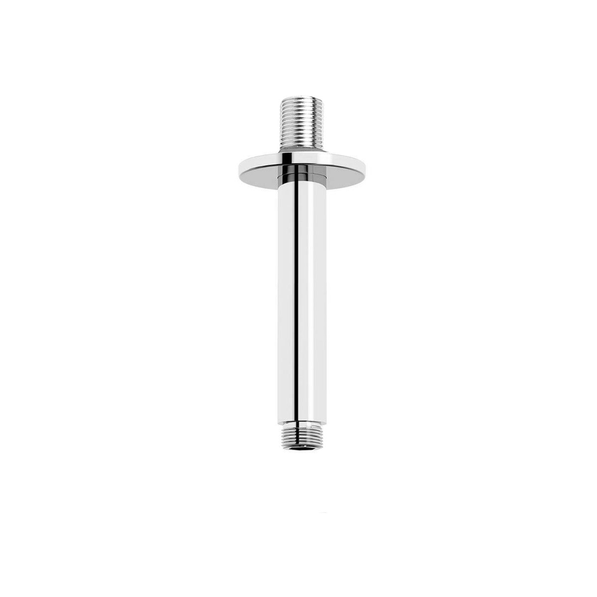 Dunn 200mm Ultra Thin Brass Chrome Round Shower Head + 120mm Ceiling Arm