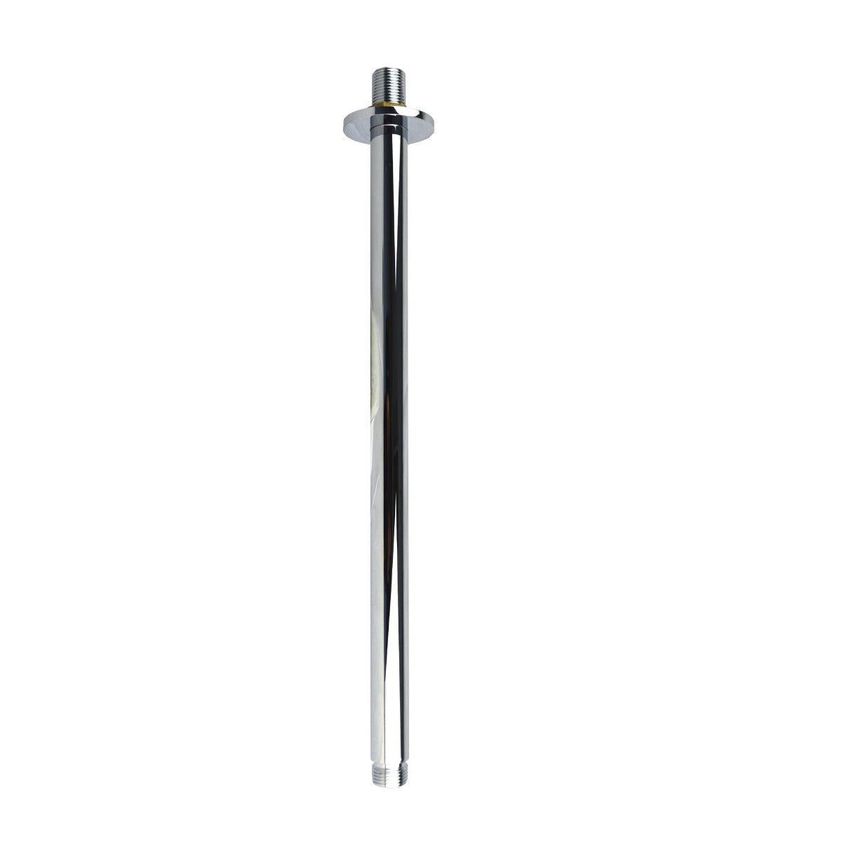 Dunn 250mm Chrome Thin Round Brass Swivel Shower Head Round + 380mm Ceiling Arm