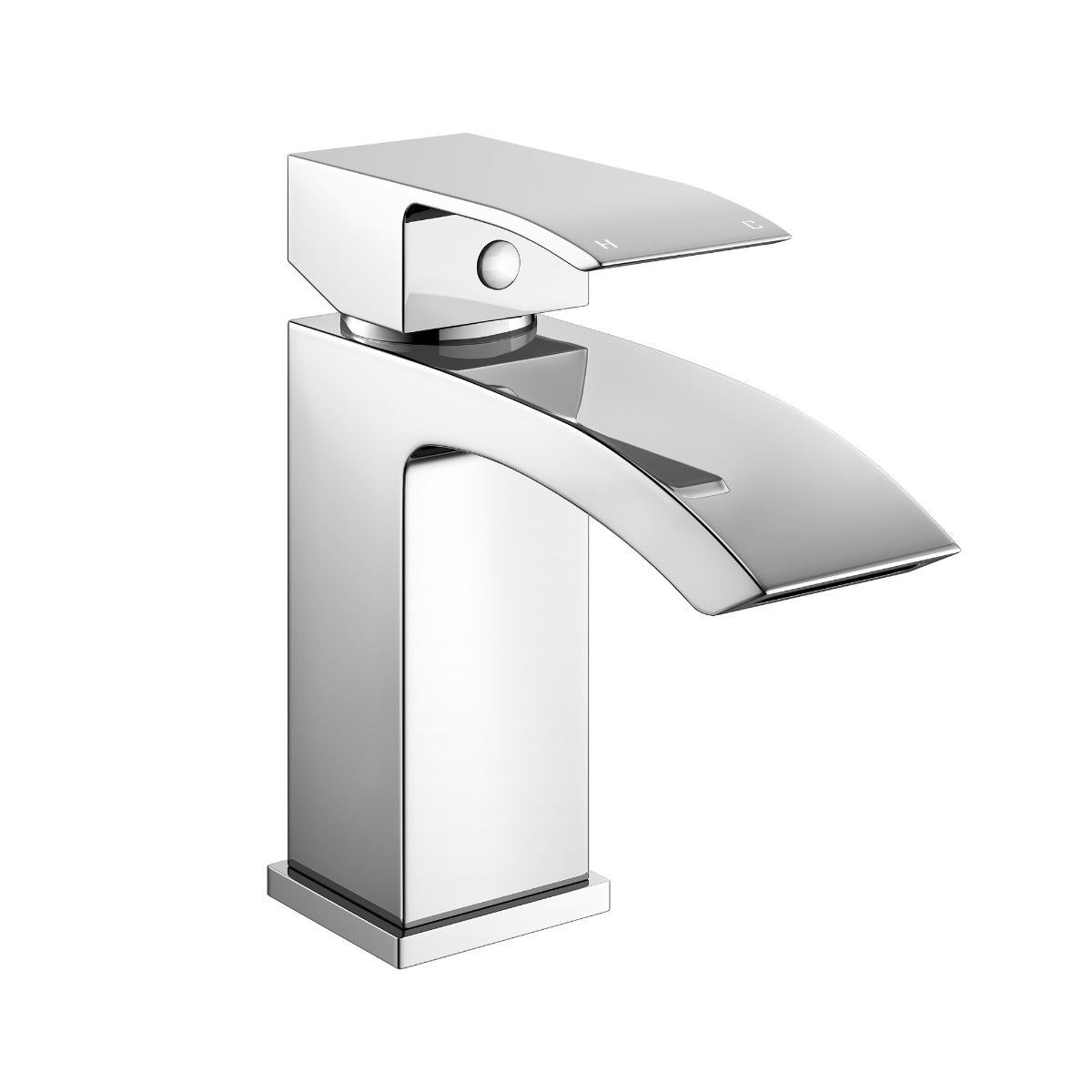 Merton 600mm Basin Vanity Unit and Waterfall Mono Mixer Tap and Waste Set