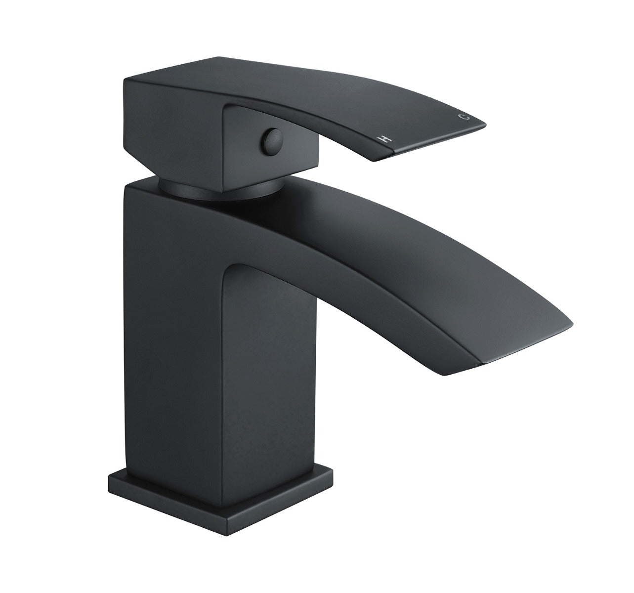 Matte Black Cloakroom Mini Basin Mixer With Waste