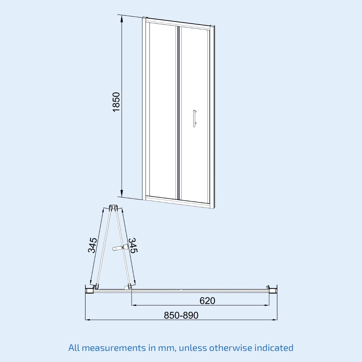 Ellen 900 x 760mm Shower Enclosure Side Panel White Vanity Unit & Toilet