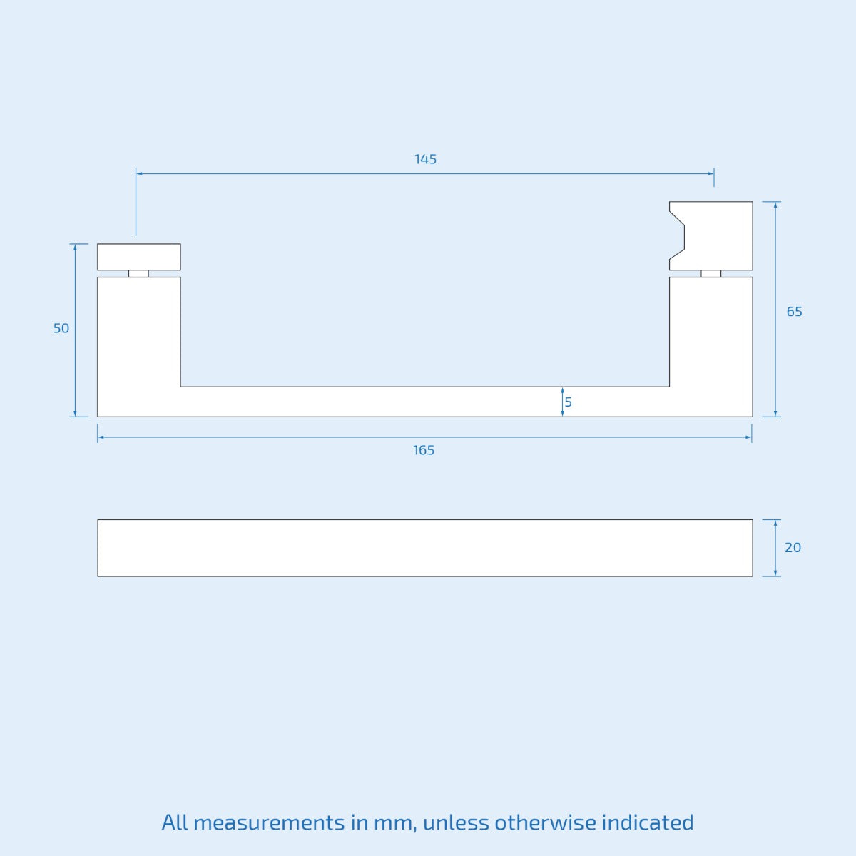 Cube Stainless Steel Shower Door Handles