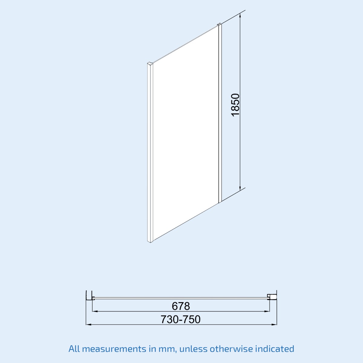 Ellen 900 x 760mm Shower Enclosure Side Panel White Vanity Unit & Toilet