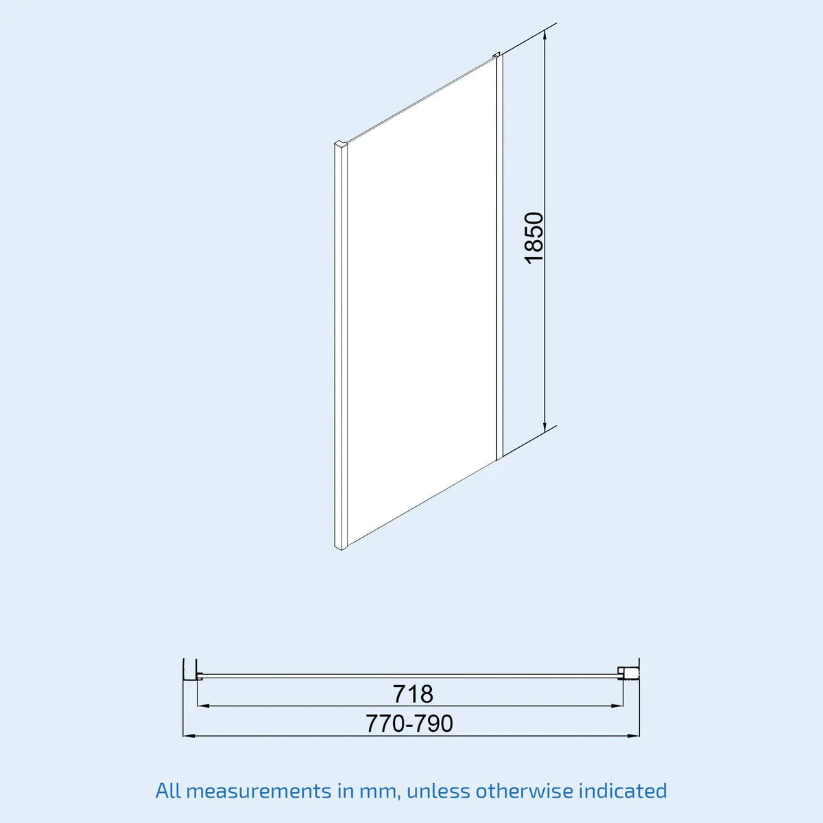 Magna 1100mm Matte Black Framed Shower Sliding Door 800mm Frameless Glass Side Panel Screen & Slate Grey Tray