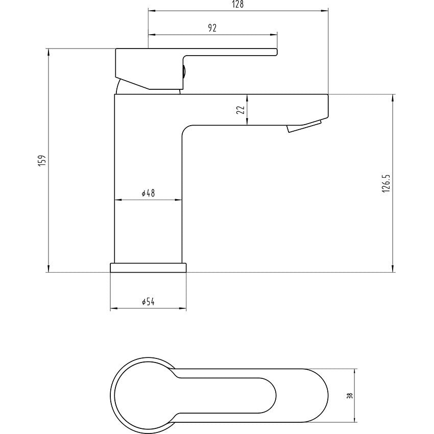 Modern Round Chrome Design Bathroom Basin Single Lever Mono Mixer Tap