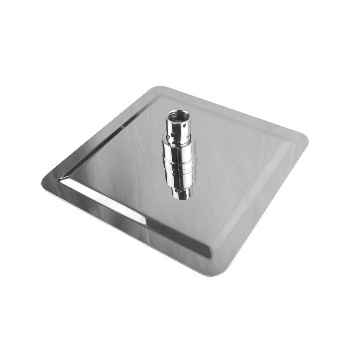 Dunn 250mm Chrome  Thin Square Brass Rectangle Swivel Shower Head + 300mm Wall Arm