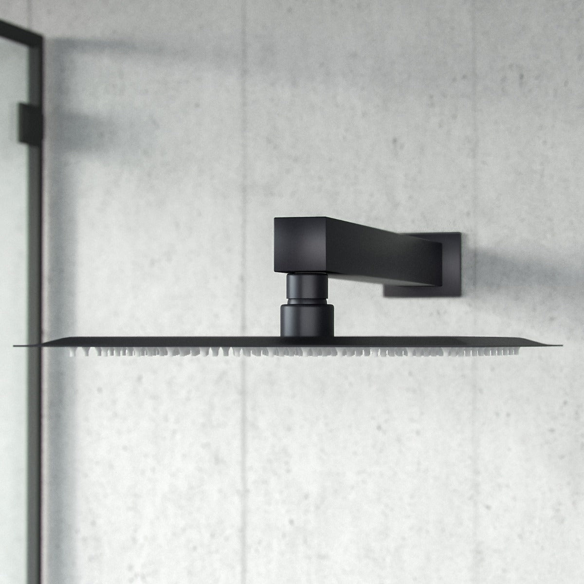 2 Dial 2 Way Matte Black Thermostatic Mixer Valve Shower Head Handset Shower Set