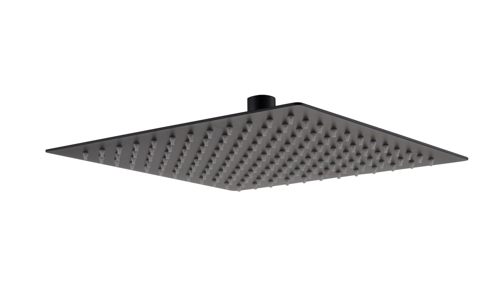 Square Modern Bathroom Thin 200mm Shower Head Matte Black