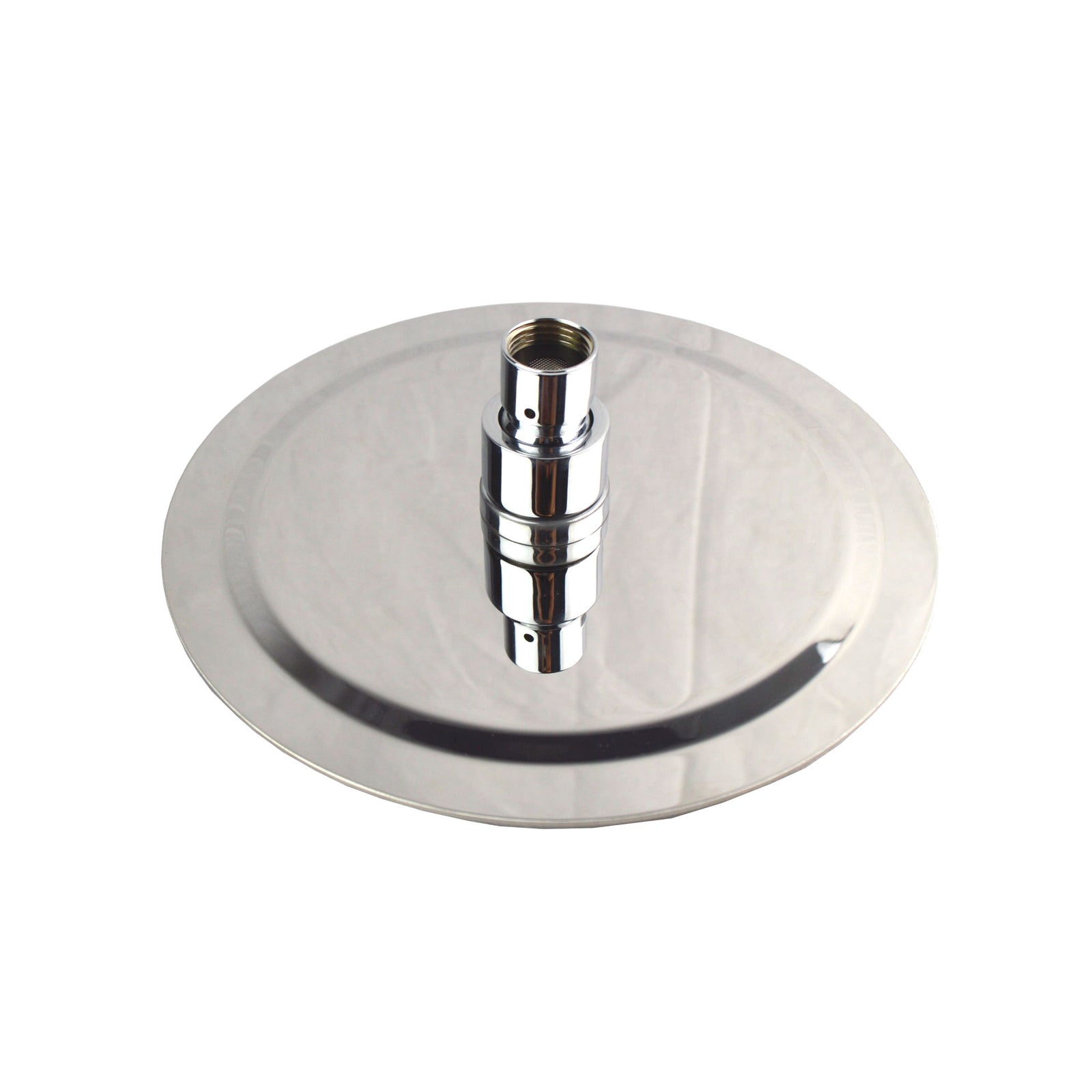Dunn 200mm Chrome Thin Round Brass Swivel Shower Head Round + 380mm Wall Arm