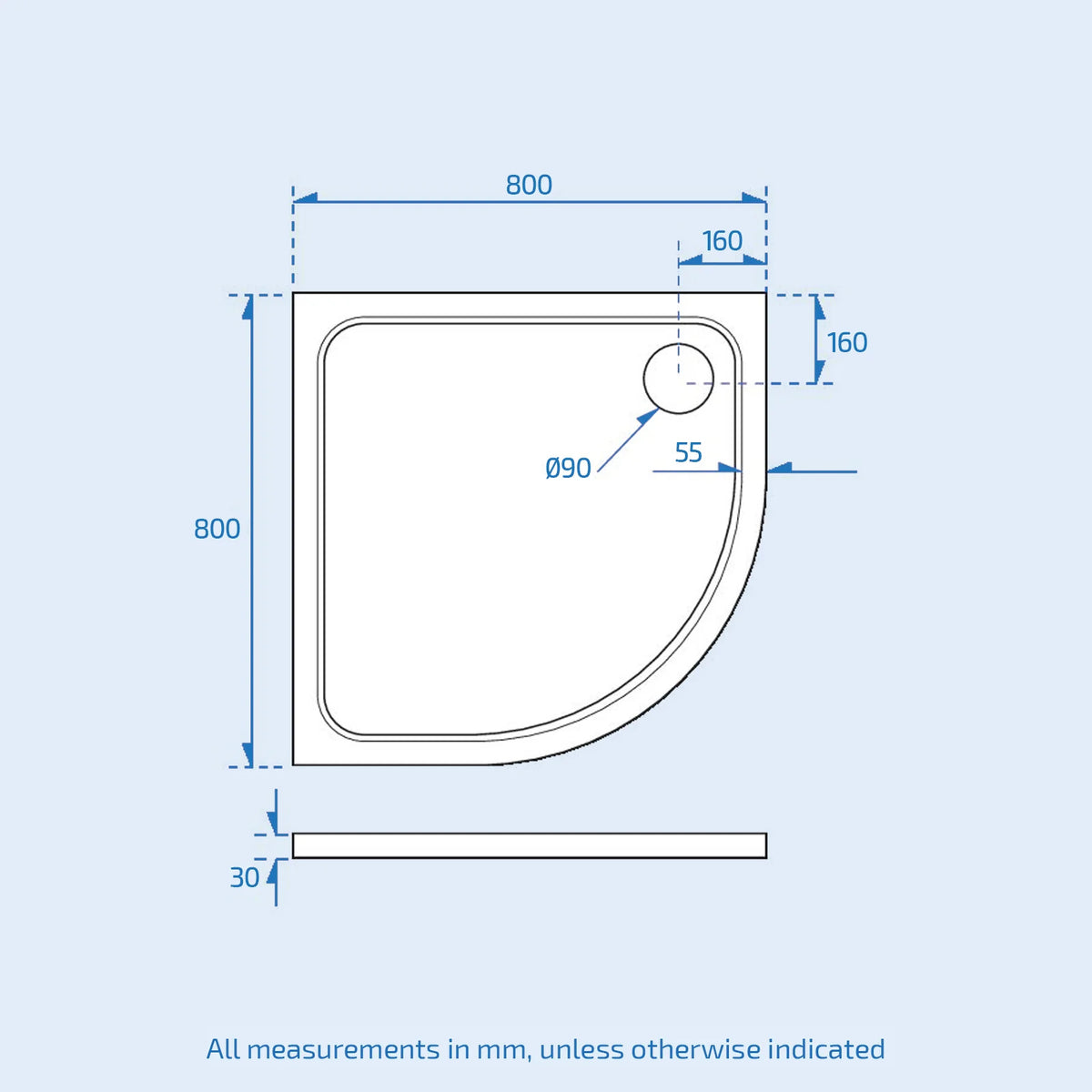 Shower Suite 450mm Vanity With Rimless BTW Toilet & Quadrant Enclosure