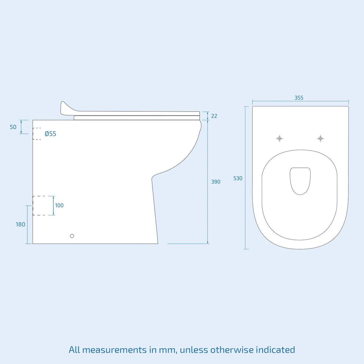 Shower Suite 450mm Vanity With Rimless BTW Toilet & Quadrant Enclosure