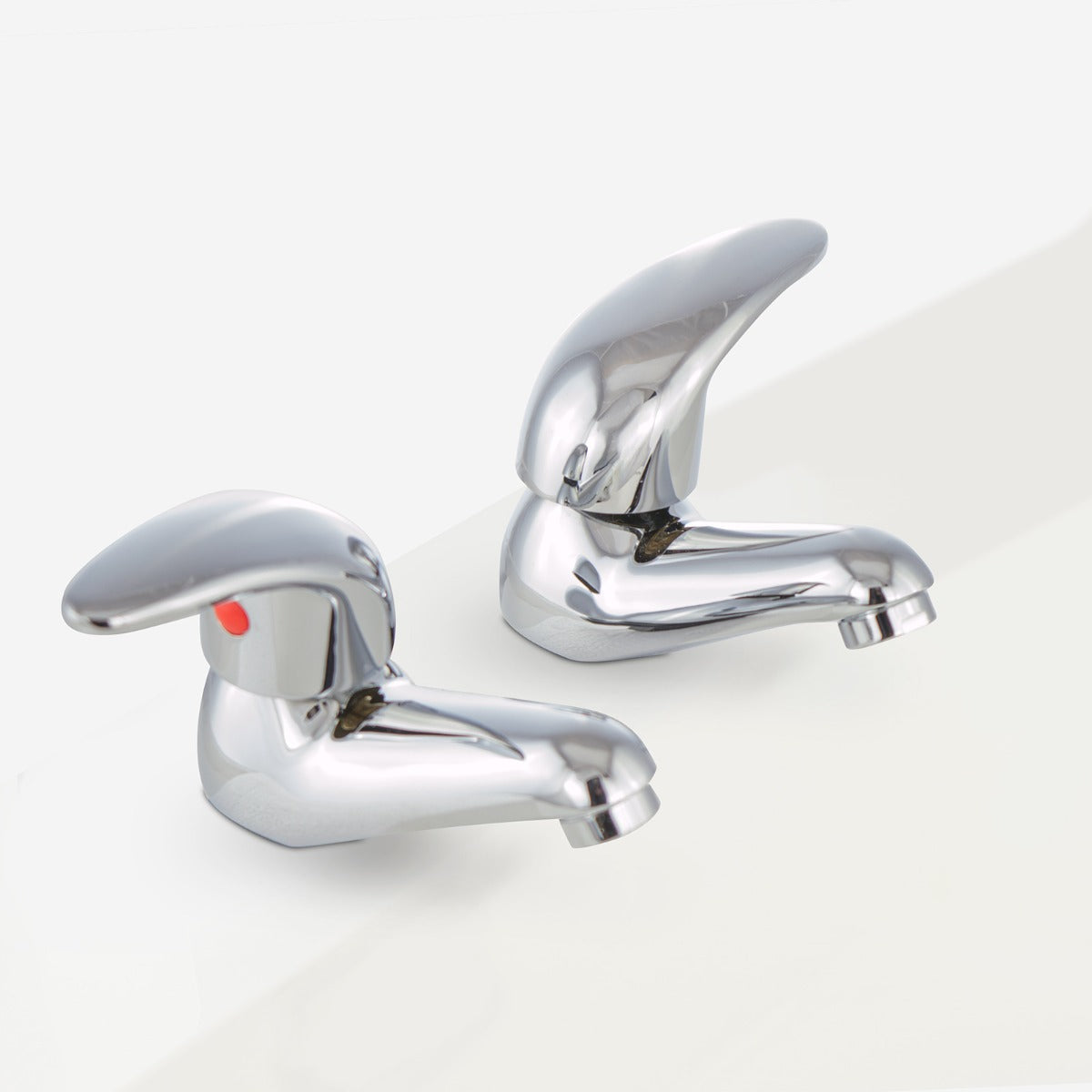 Studio Modern Set Of Twin Bath Taps with Single Lever