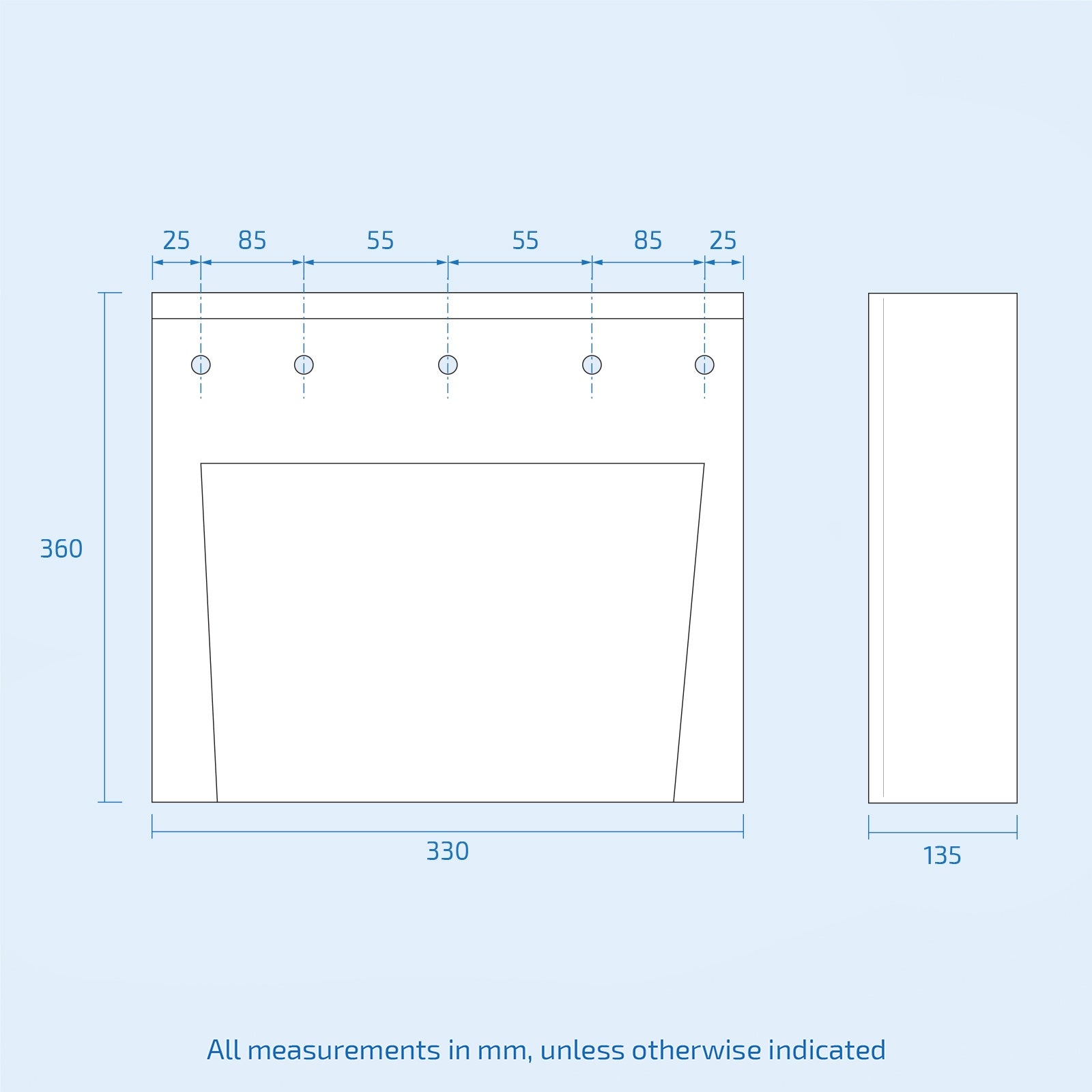 WC Toilet Concealed Side Fill Cistern and Chrome Dual Flush Button
