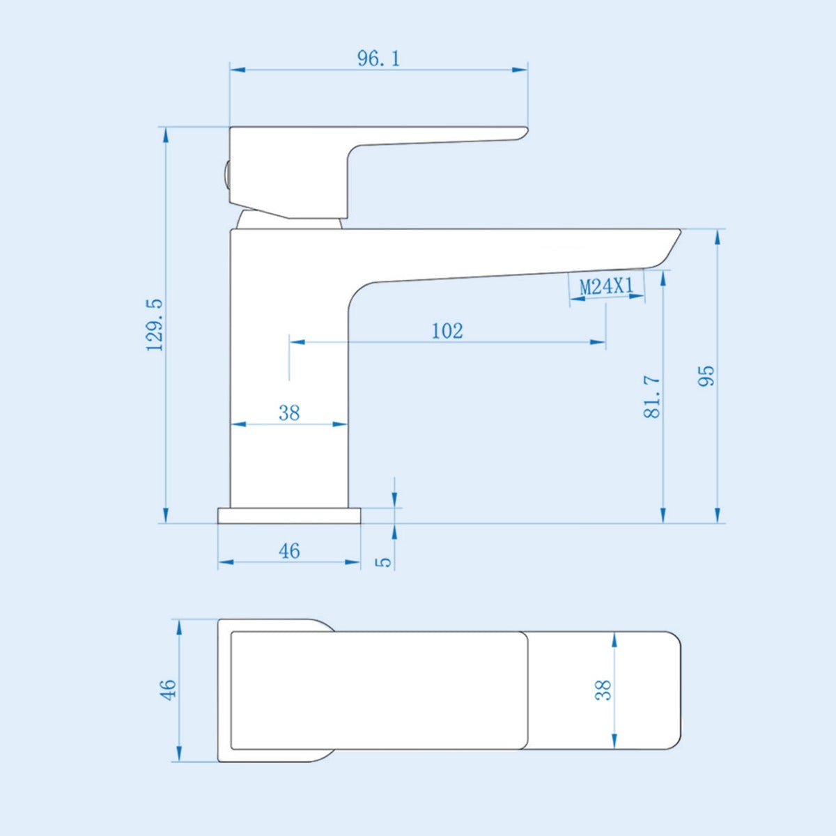Nanuya Grey Floorstanding 400mm Vanity Unit & Square Basin Mixer Tap