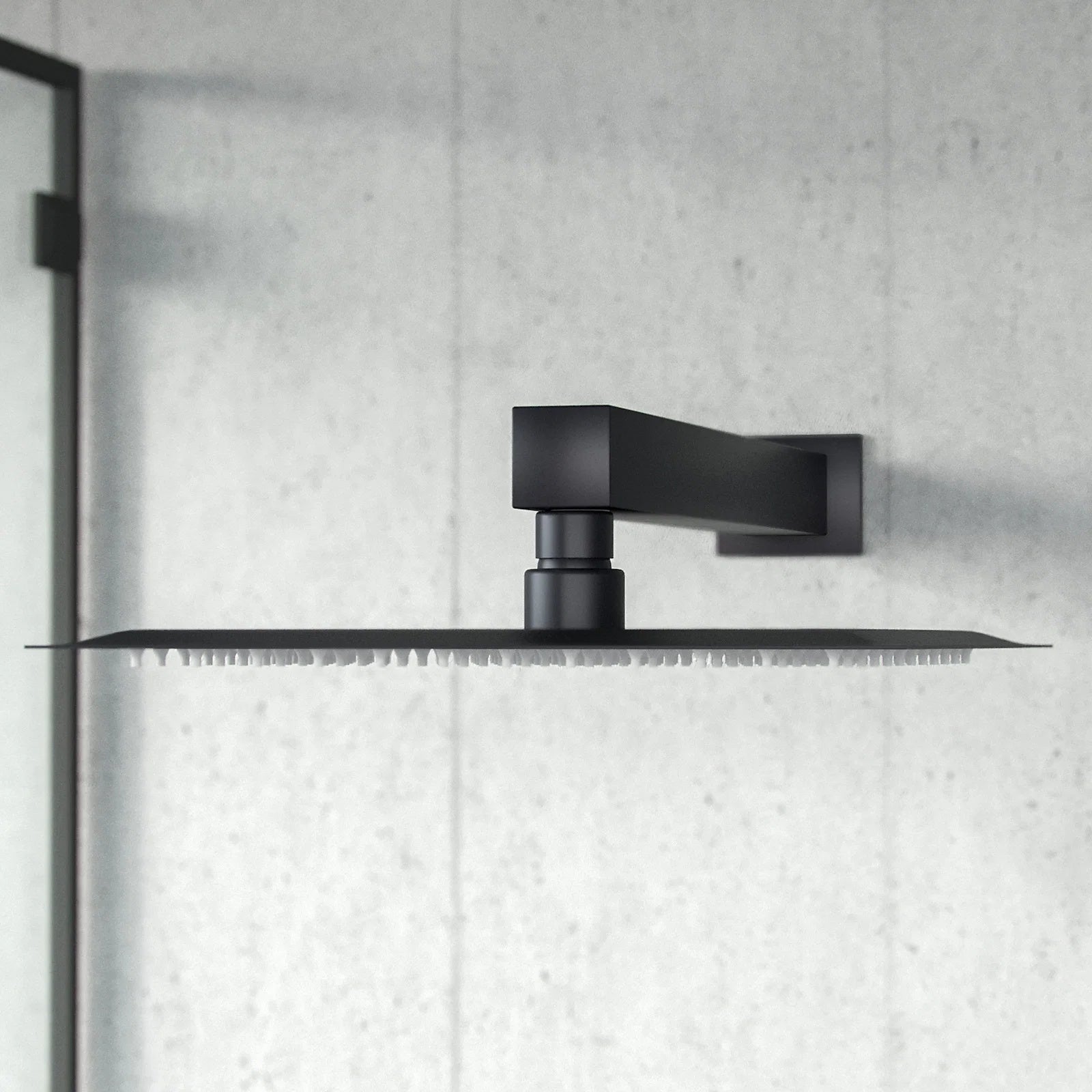 Temel 200mm Matte Black Shower 3-Way Mixer Valve + Handheld with Bath Filler Set