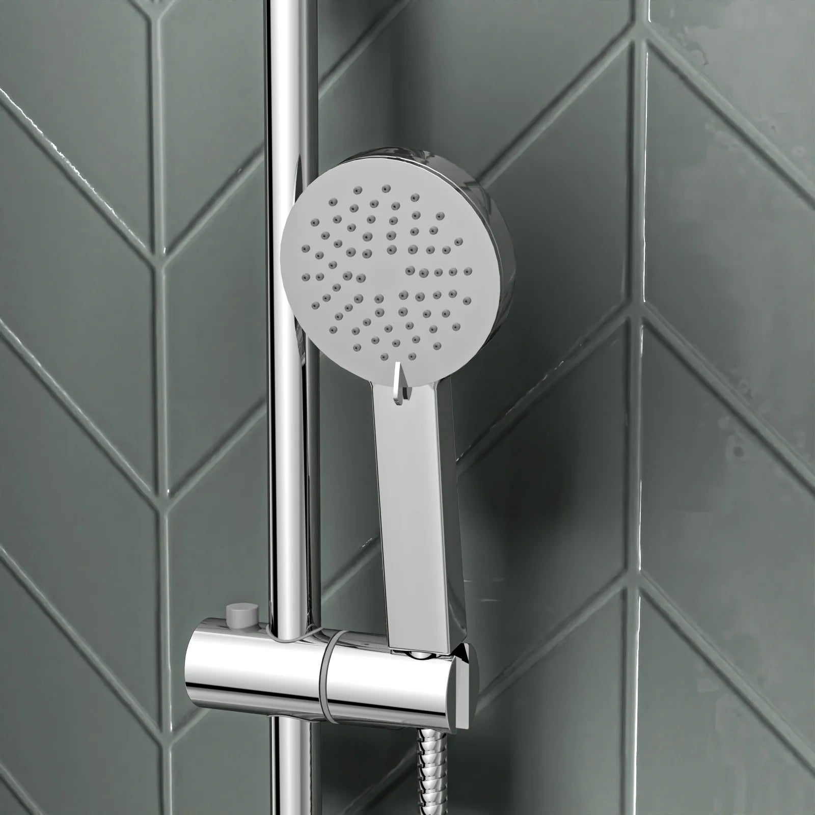 Thermostatic Exposed Bath Mixer Shower Set with 3 Mode Handset – Chrome