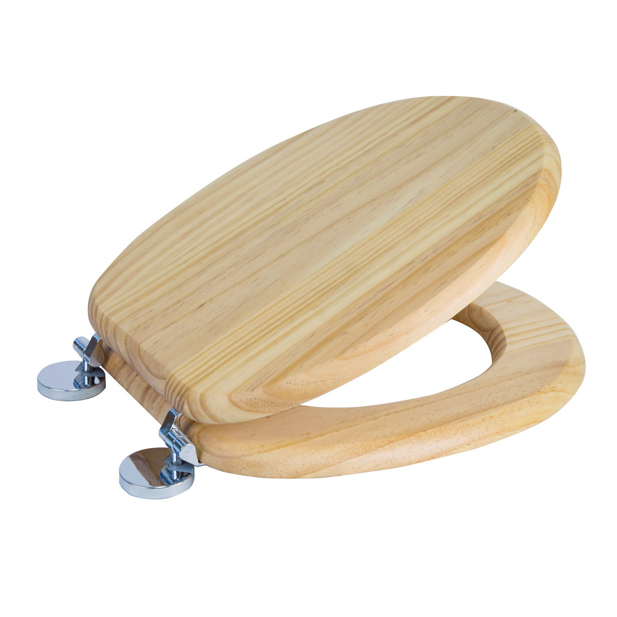 Universal Classic Oval Shaped Design Toilet Seat & Fixings Light Oak
