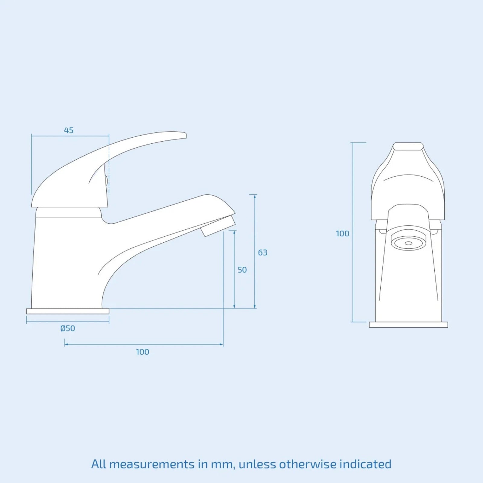 Nanuya White 400mm Cloakroom Vanity Basin Unit, Mono Mixer Tap & Waste