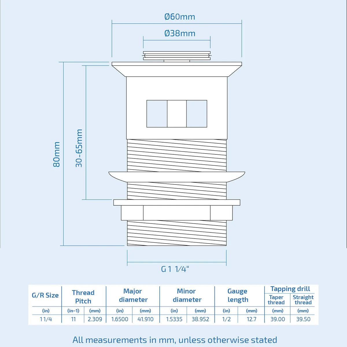 Bathroom Basin Bottle Trap & Slotted Waste Matte Black