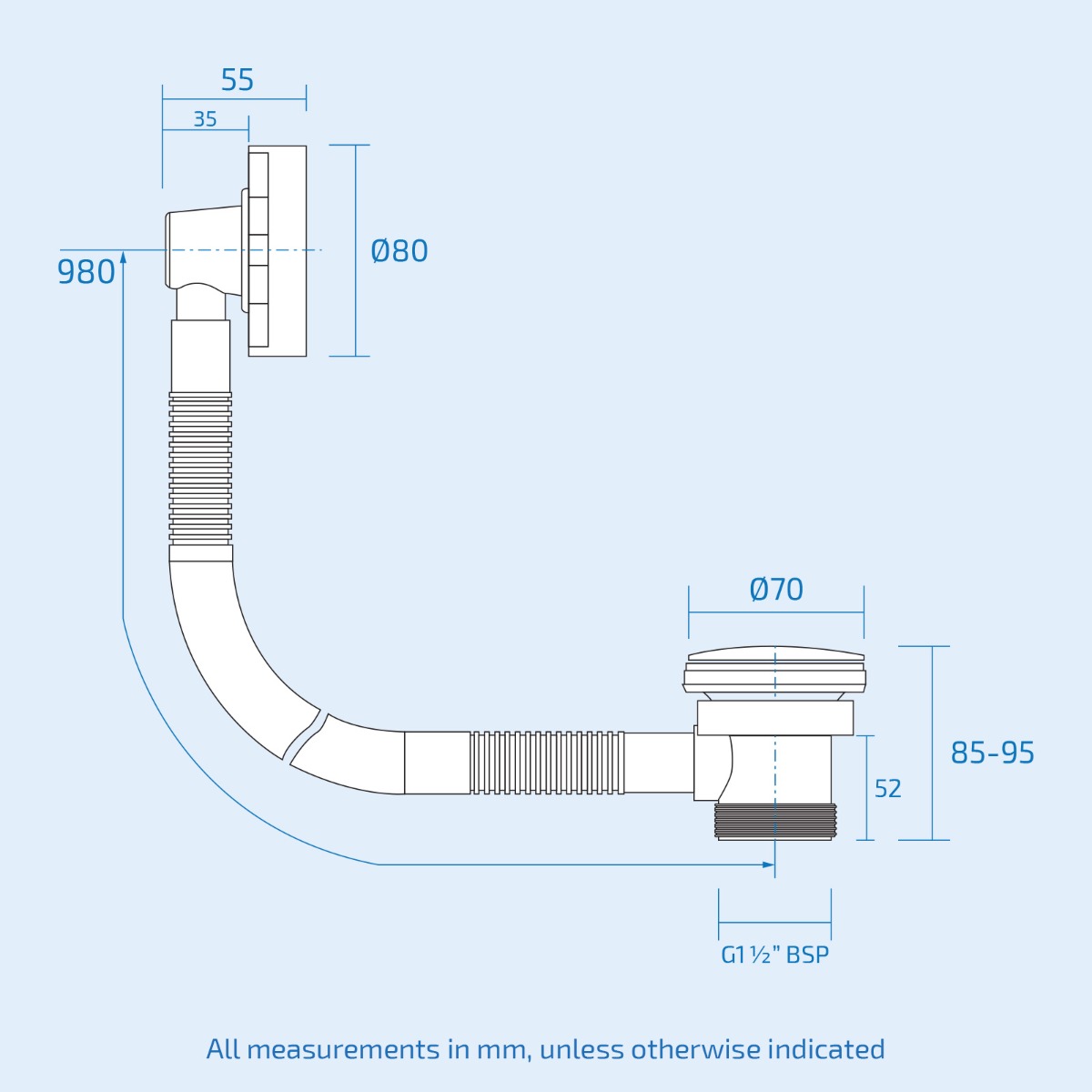 White 500mm Vanity WC Unit BTW Toilet Shower Bath & Chrome Tap Suite