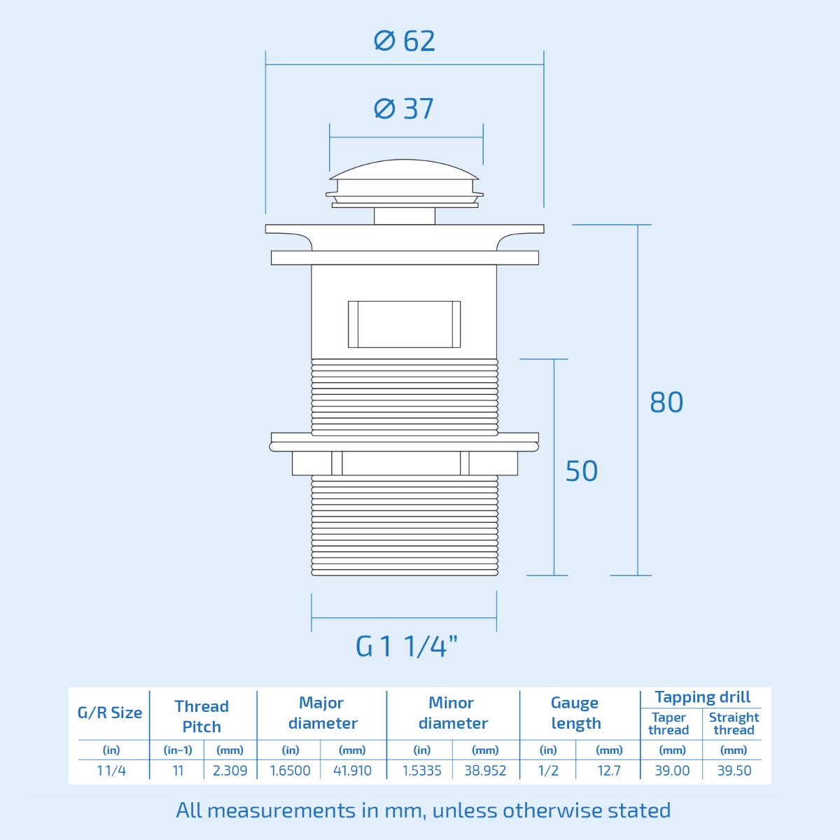 Devon Waterfall Basin Mixer Tap & Waste Chrome