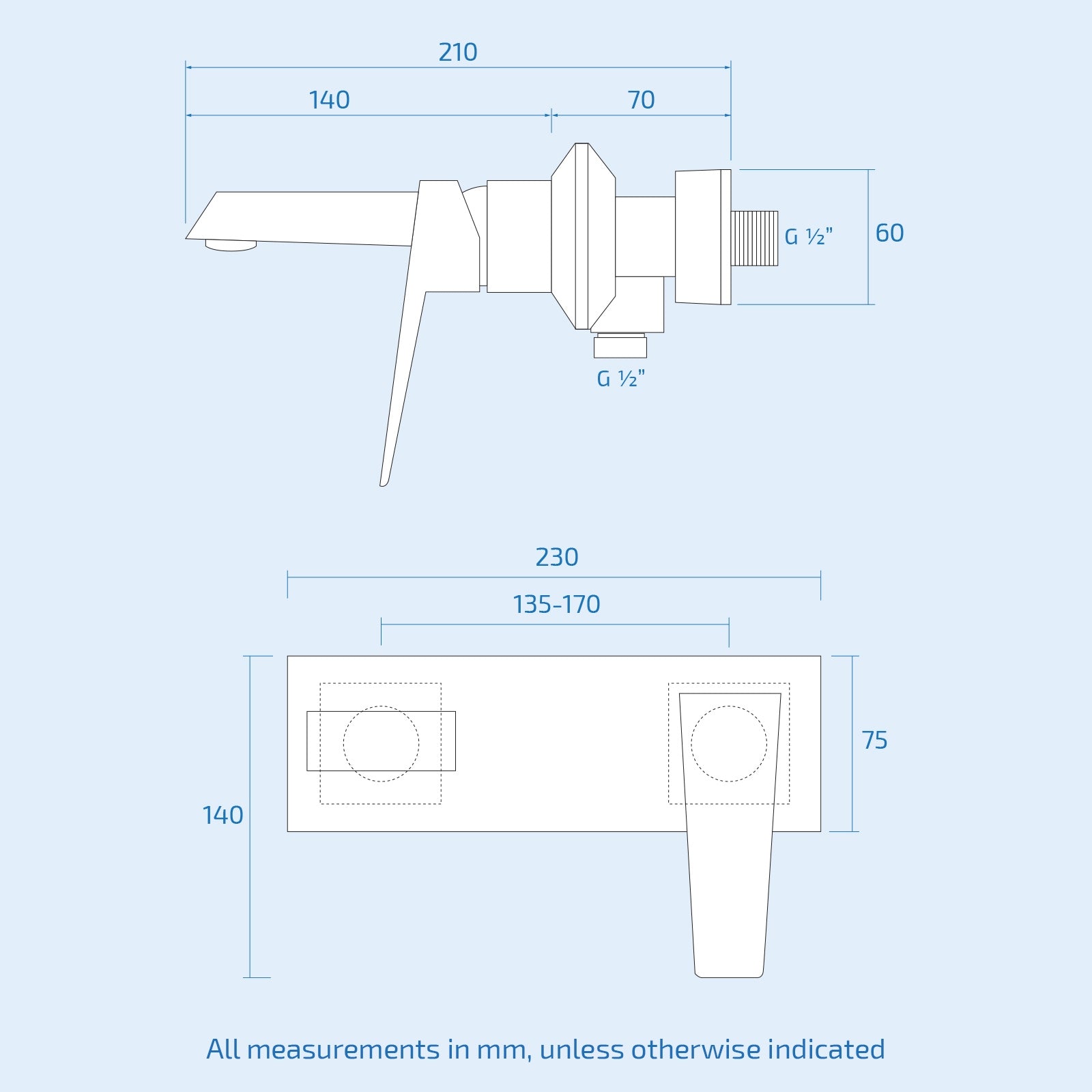 Drayton 2 Way Chrome Exposed Shower Mixer Tap with Bath Filler & Handset