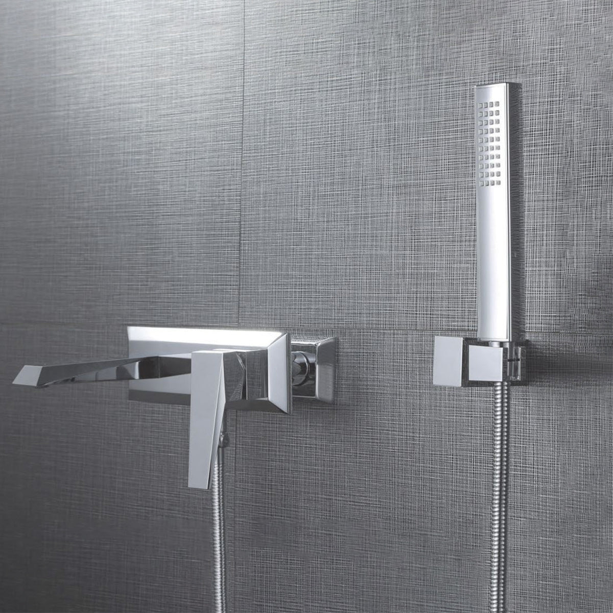Drayton 2 Way Chrome Exposed Shower Mixer Tap with Bath Filler & Handset