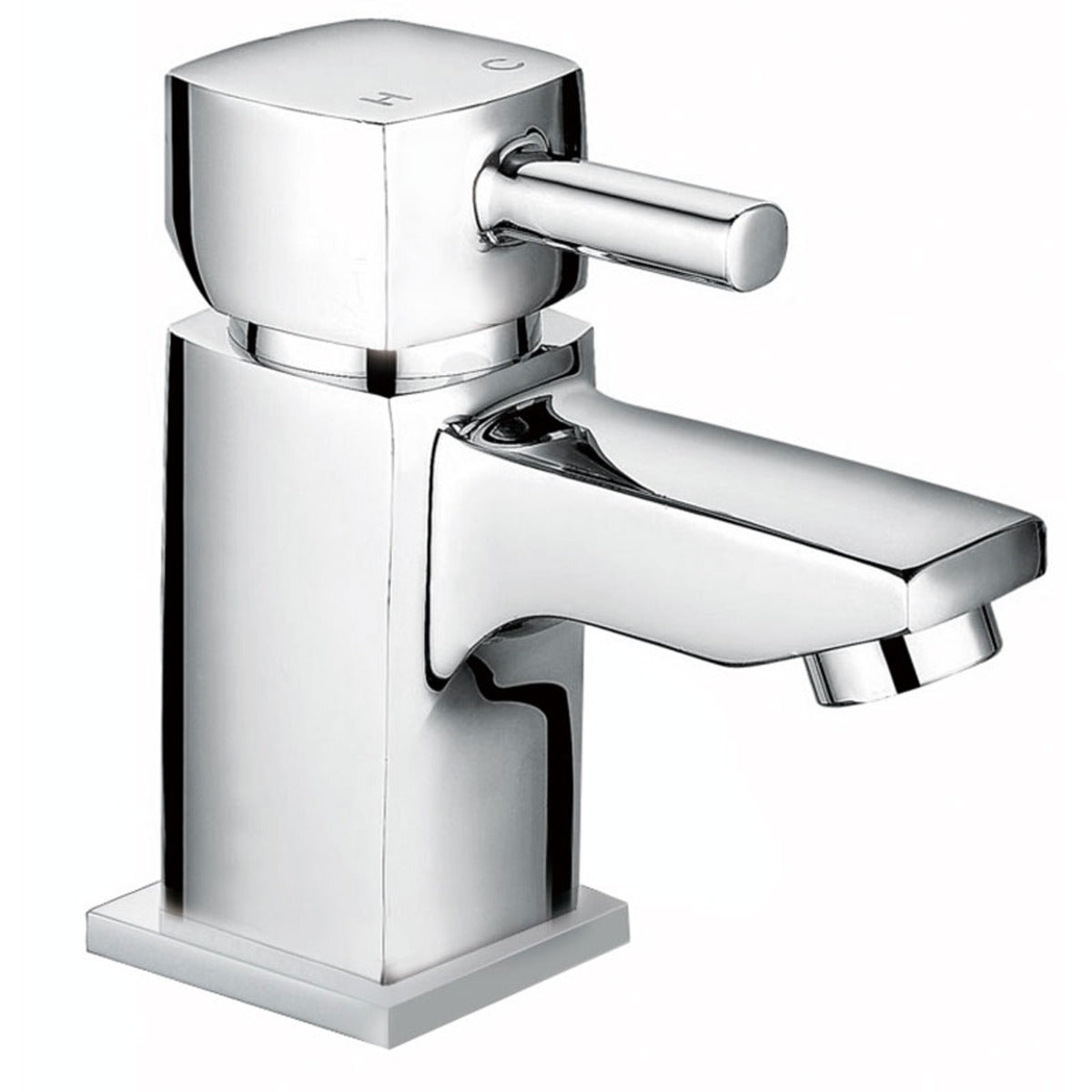 Dyon 450mm White Floorstanding Vanity Basin Unit + Deck Mounted Basin Mixer Tap + Waste