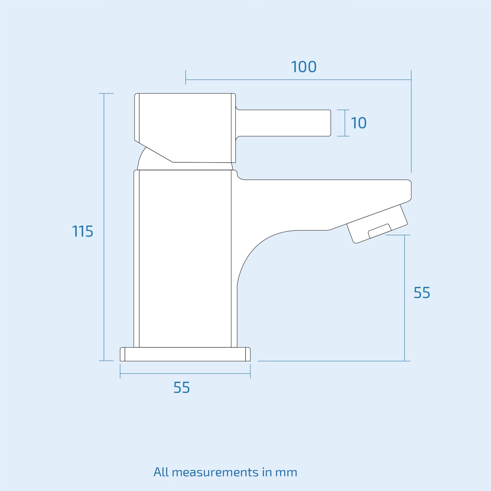 Nanuya 400mm Cloakroom Wall Hung Basin Vanity Unit, Mixer Tap & Waste White